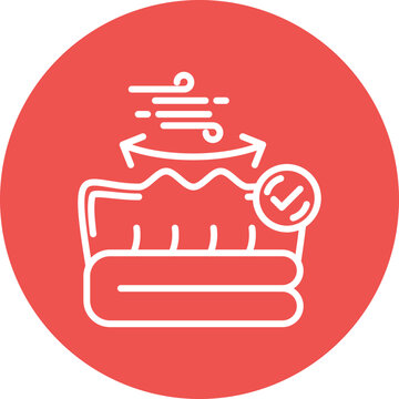 Windproof Fabric Vector Icon
