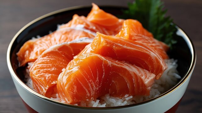 tuna and salmon don set meal, japanese sashimi rice bowl