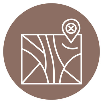 Map Pin Remove Vector Icon