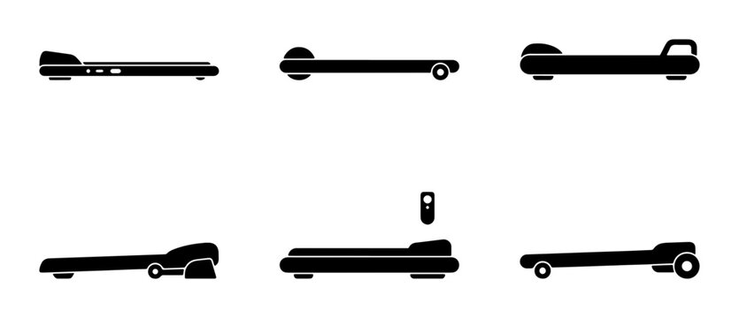 Sled Vector Icons, Winter Sports Equipment, Snow Toboggans, Bobsleds, Luge, Skeleton, Sledding Gear