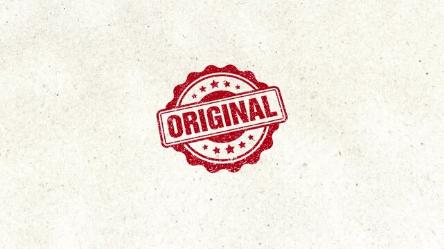 Original Wooden Rubber Stamp Seal Animation
