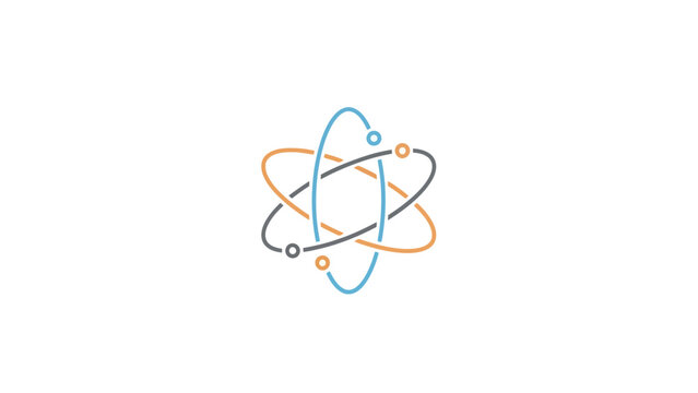 atom model on white background