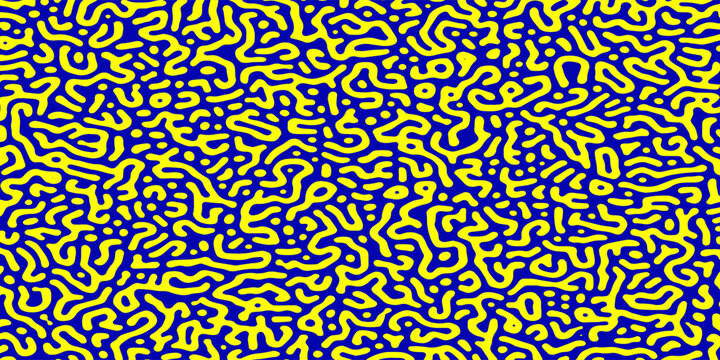 Turing Noodle Pattern Blue Yellow