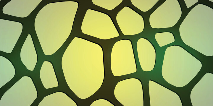 Abstract organic cell pattern background with green gradient