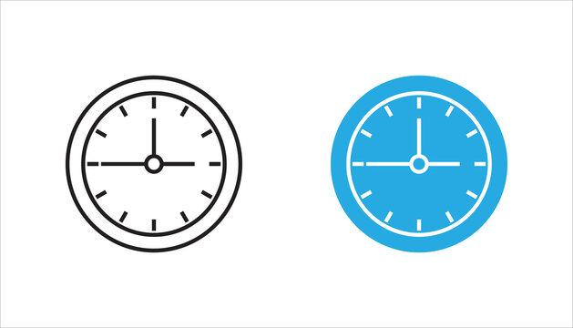 Minimal detailed clock line icon isolated on background. Perfect for time, schedule, appointment, productivity, deadline, and time tracking concepts.