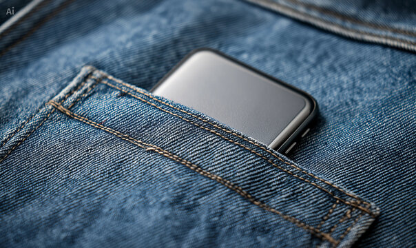 Jean back pocket with phone