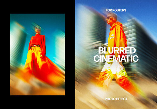 Cinematic Radial Photo Effect &ndash; Zoom Poster & Social Media (PSD)