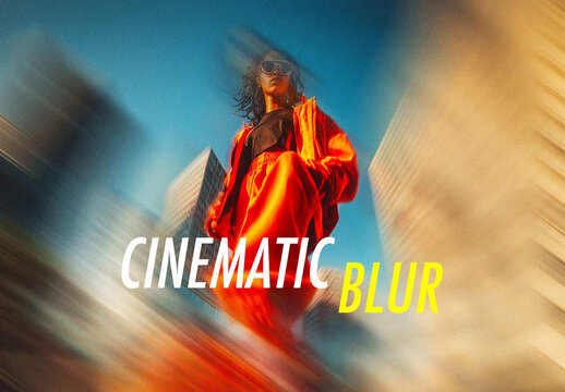 Cinematic Radial Photo Effect &ndash; Zoom Album Cover & Social Media (PSD)