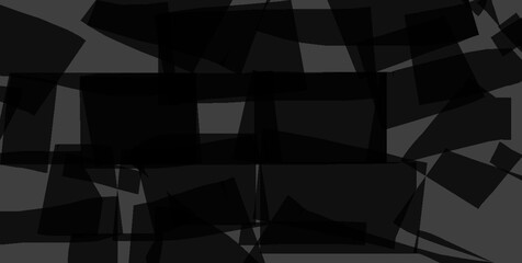Obraz premium Dark Layered Geometric Abstract Artwork
