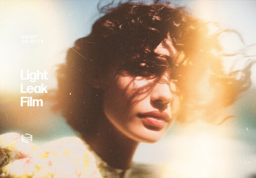 Burn Film Photo Effect &ndash; Light Leaks for Album Cover & Social Media (PSD)