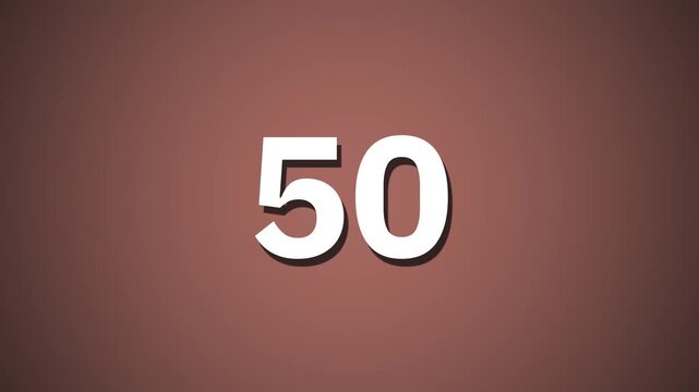 Numbers Counting Down 4K Seamless Countdown Timer Animation for Video and Digital Displays