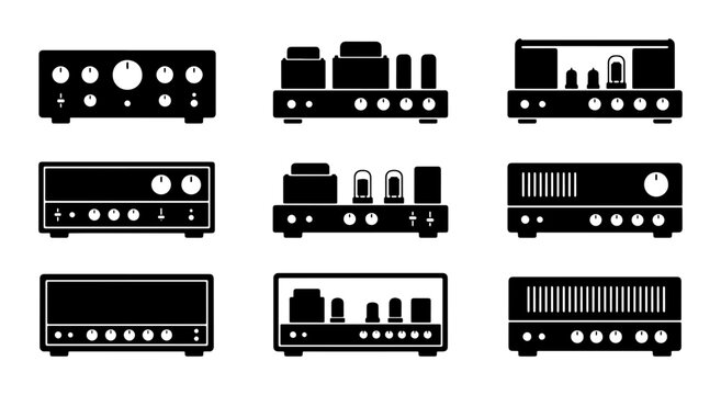 Vintage Audio Amplifiers, Retro Sound Equipment, Vacuum Tube Hi-Fi Gear, Classic Electronics Collection