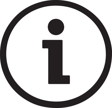  Information Icon Vector &ndash; Minimal &ldquo;i&rdquo; Symbol in Circle Black Flat UI Sign Design 