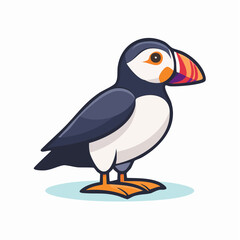 Fototapeta premium Cartoon Puffin Bird Illustration