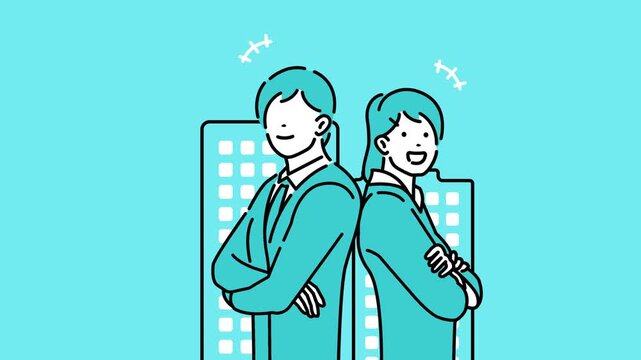 Fresh Young Employees Team Animation