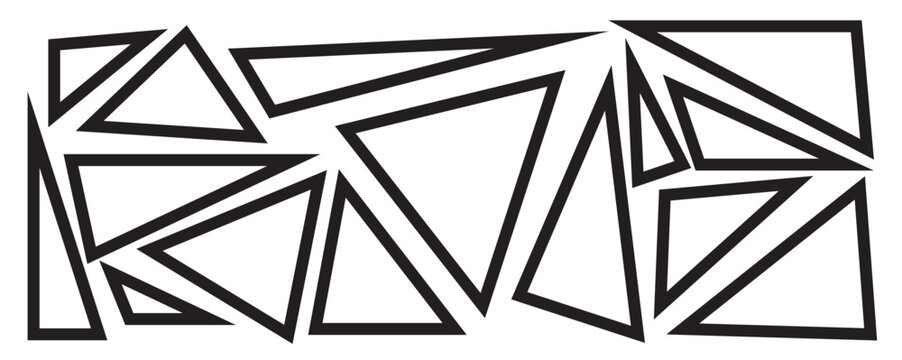 set of vector triangles. polygons