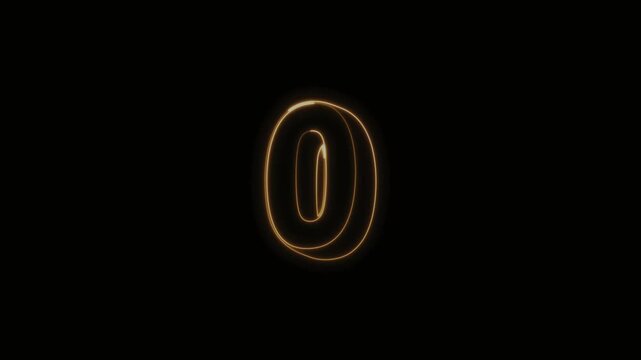 3 Counting Down Animation Black Background 4K HighQuality Countdown Timer VFX