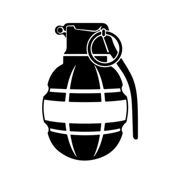 Grenade silhouette explosive bomb military