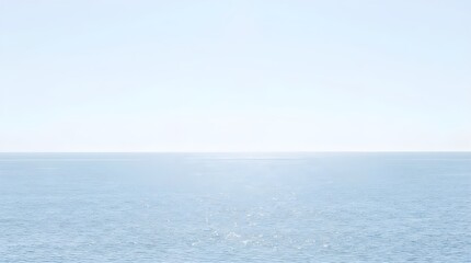 Fototapeta premium Calm ocean waters under a clear sky
