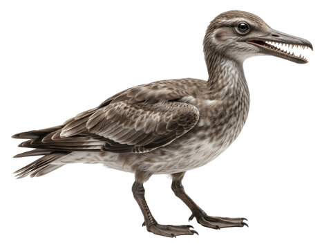 realistic ichthyornis (ichthyornis dispar) isolated on transparent background