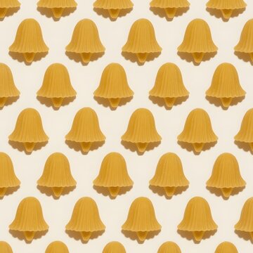 4k high quality Ai generative HD photo realistic background wallpaper food set seamless pattern fabric food pasta symmetrical symmetric Italian campanelle lasagna macaroni makaroni ring bell button