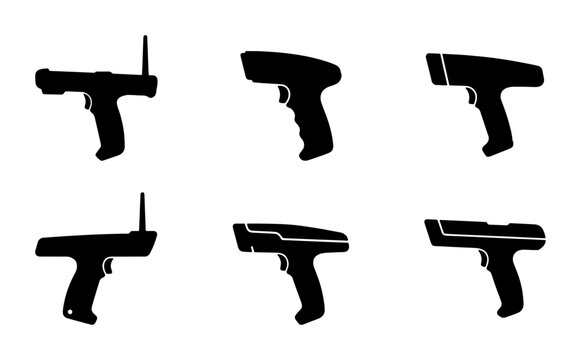 Barcode Scanner Icons, Retail POS Equipment, Inventory Management Tools, Technology Gadgets
