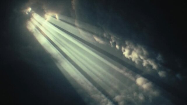 Golden Sunbeams Shining Overlay - Atmospheric
