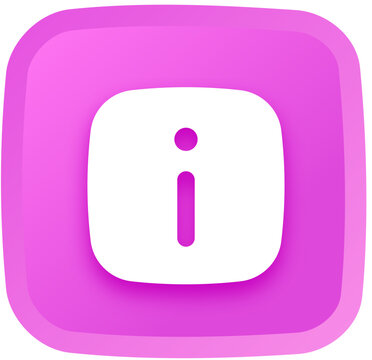 Info rect pink cute colorful app icon
