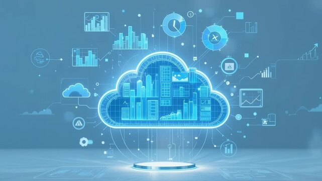 Digital Cloud Computing Platform with Real Time Business Statistics