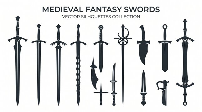 set of medieval swords