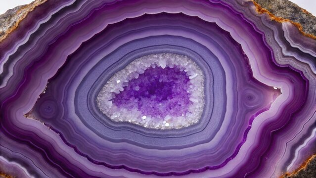 Amethyst geode crystal formation