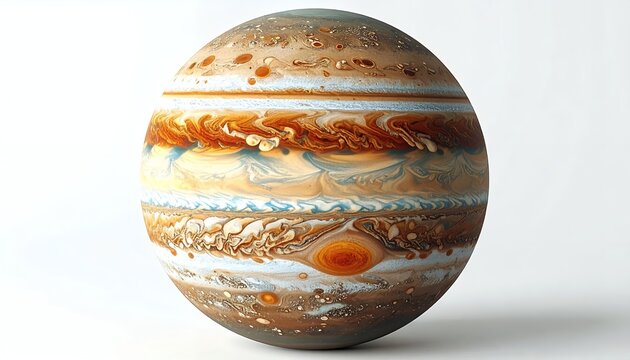 Jupiters Swirling Atmosphere - A Detailed View of the Gas Giant.