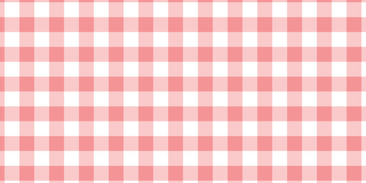 Soft pink gingham plaid seamless pattern background with classic checkered design, cute textile texture for picnic, fabric and wallpaper projects