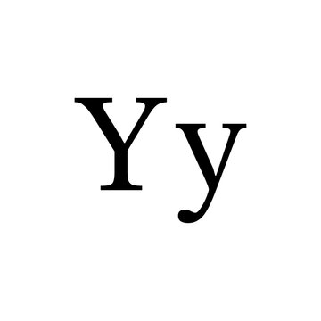 Greek letter Ypsilon symbol for scientific research and education. Uppercase and lowercase mathematical Ypsilon vector isolated on white for physics formulas, astronomy and academic study resources