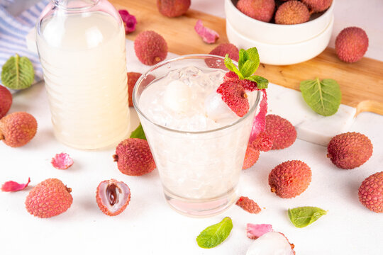 Lychee fruit tasty margarita cocktail