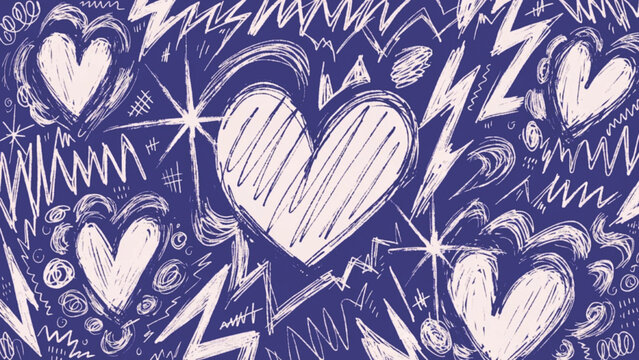 graffiti street doodle heart wallpaper vector background