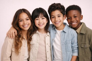Fototapeta premium Diverse group of smiling children