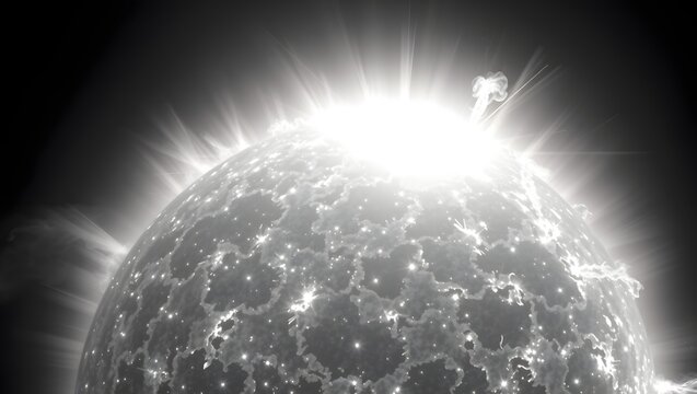 The Celestial Shell &mdash; A Terracotta Cream Nebula Curling Like a Cosmic Seashell Around a Star