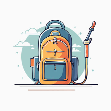 Backpack with sprayer attachment