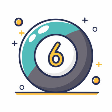 Billiard Ball Number 6 Icon