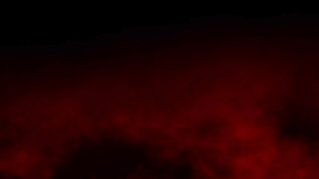 Dark red fog and smoky mist background with drifting cloud atmosphere and slow motion cinematic smoke effect animation. Moving colorful smoke overlay, Seamless looping video, 4K