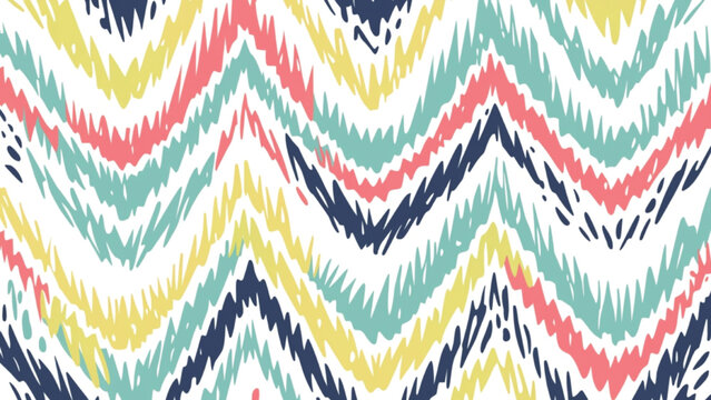 Abstract seamless zigzag  pattern energetic wavy chevron stripes vector background
