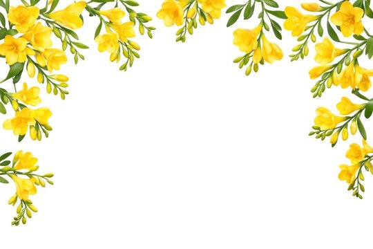 Yellow floral border design