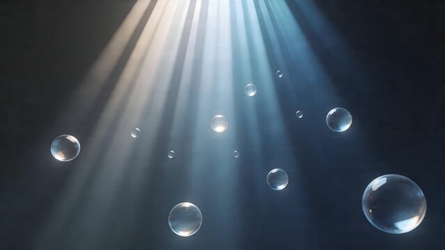 Light rays and floating bubbles