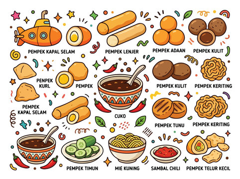 Traditional Indonesian Food Variety.