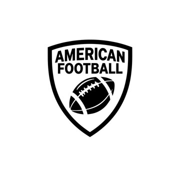 American Football Logo Shield Emblem Vector Illustration