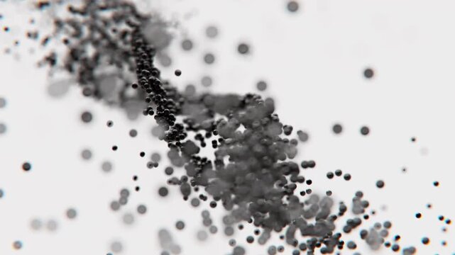 Particles Formaing dna structure | dna structure formation video | Dna helix structure formation video in black and white
