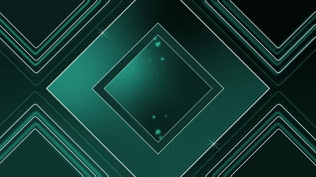 Neon geometric diamond background animation, Abstract geometric shape background with glowing diamond shapes and subtle sparkles