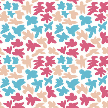 Rustic Blobs in Summer Color Palette Seamless Pattern Four