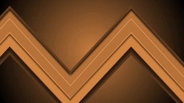 Abstract layered chevron shapes in dark with soft shadows, modern geometric design background animation